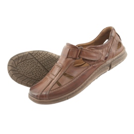 Sandalias confort hombre Riko 458 marrón 5