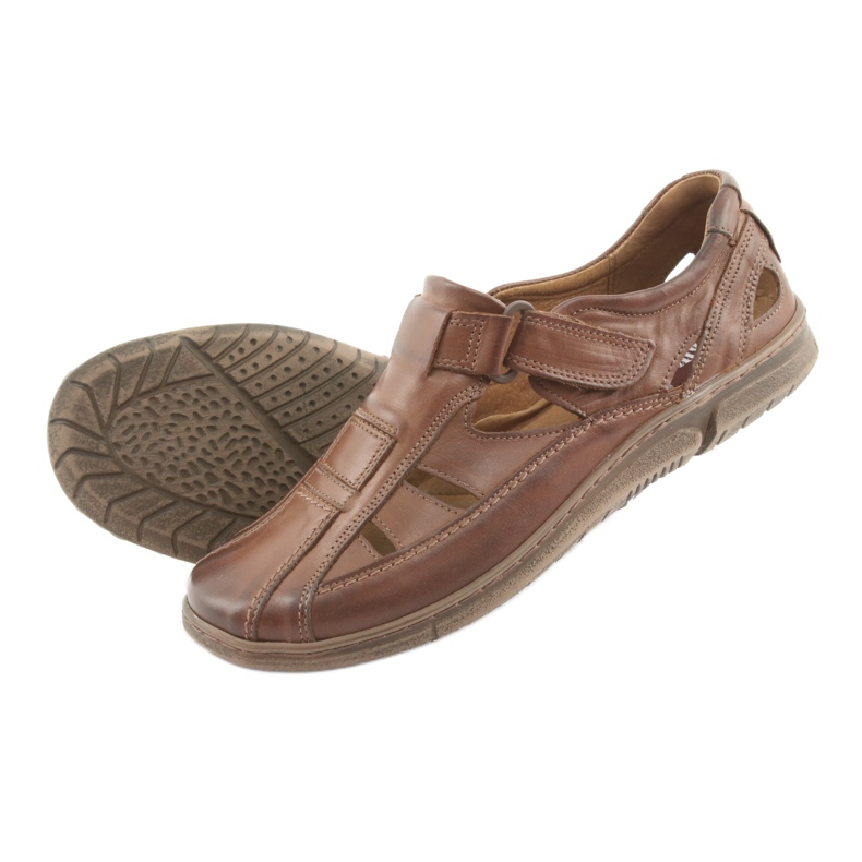 Sandalias confort hombre Riko 458 marrón 5