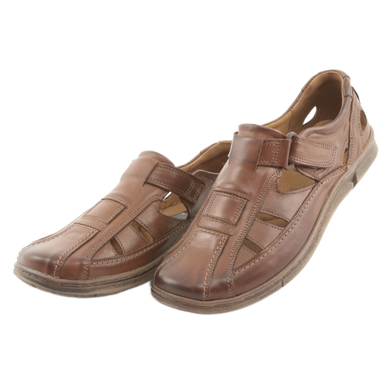 Sandalias confort hombre Riko 458 marrón 3