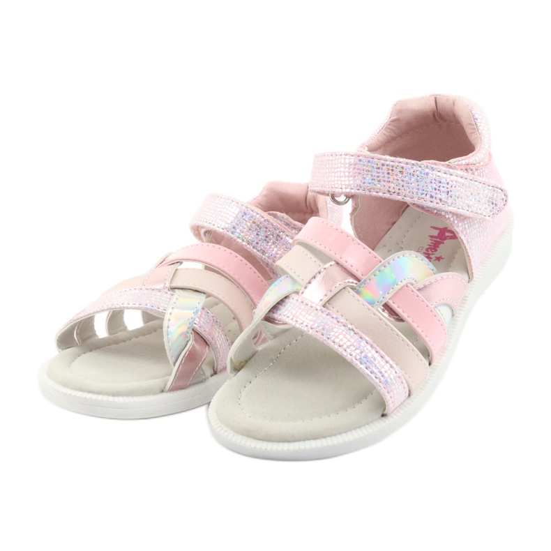 American Club GC26 sandalias rosas para niña gris 3