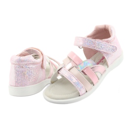 American Club GC26 sandalias rosas para niña gris rosado 4