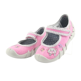 Calzado infantil befado 109P180 gris rosado 3
