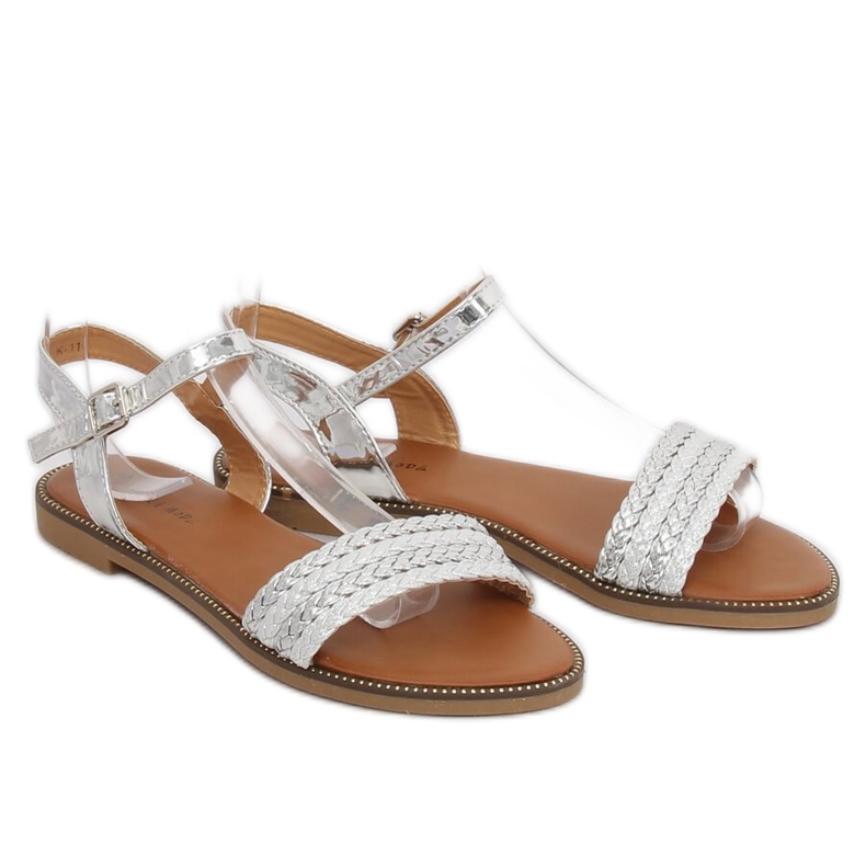 Sandalias de mujer plateadas K-11 Silver gris 1