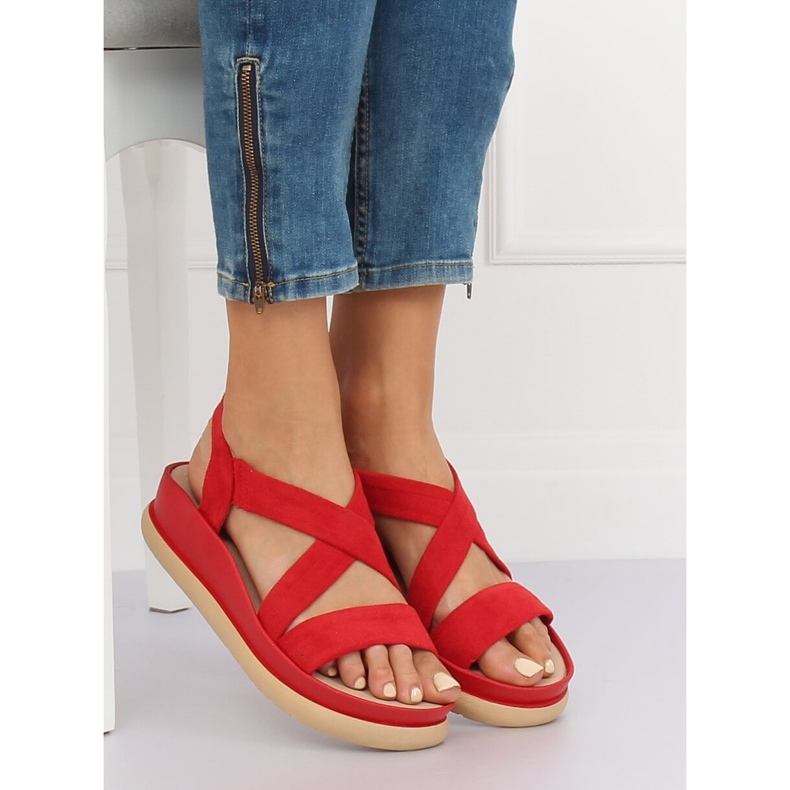 Sandalias de mujer rojas G-199 Rojo 1