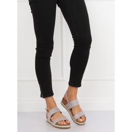 Sandalias grises con suela de corcho CH-118 Gris 1