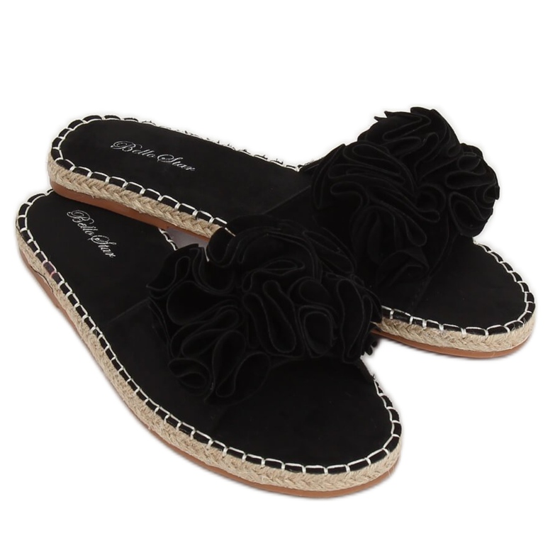 Pantuflas negras de mujer negras L2777 Negro 1