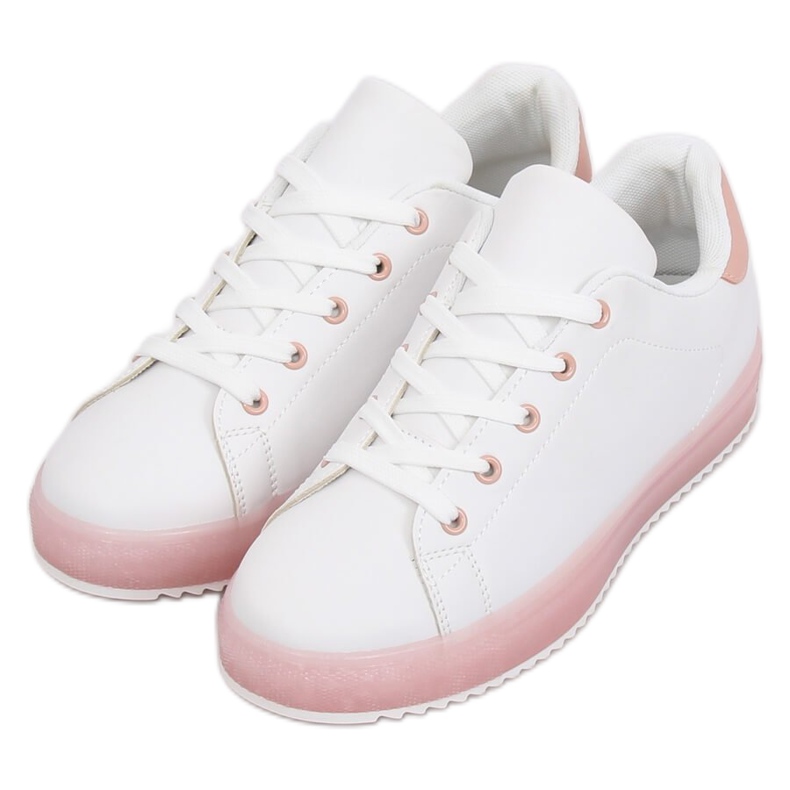 Deportivas blancas y rosas de mujer 9118 Pink blanco rosado 2