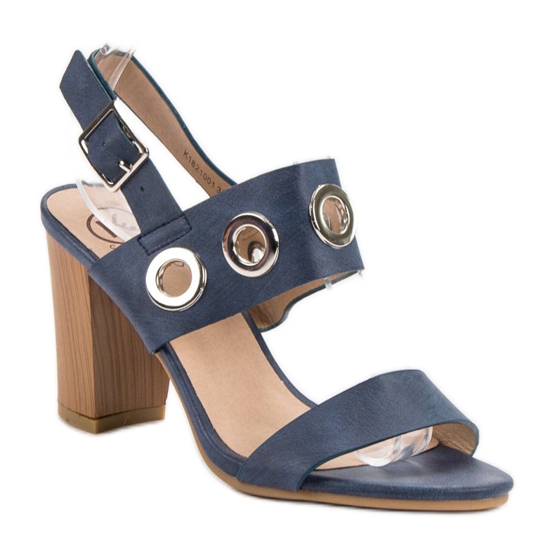 Kylie Sandalias de tacón azules 1