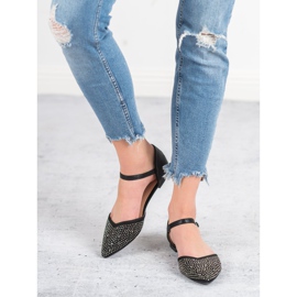 Primavera Bailarinas Abrochadas Con Circonita Cúbica negro 2 Primavera Bailarinas Abrochadas Con Circonita Cúbica negro 2