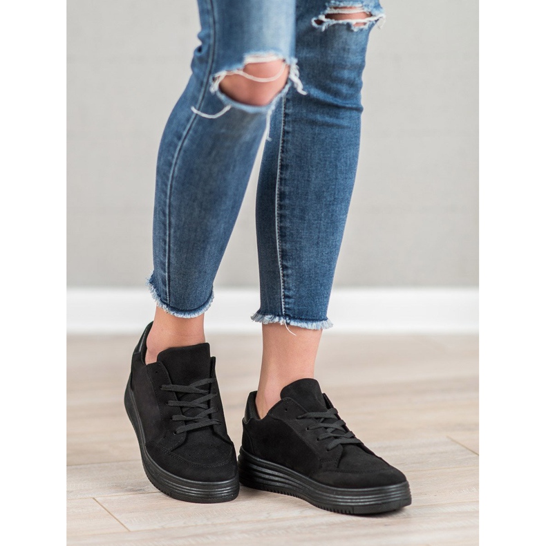 SDS Zapatos deportivos de gamuza negro 2