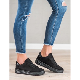 SDS Zapatos deportivos de gamuza negro 3