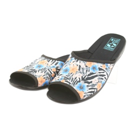Pantuflas zebra Adanex 23877 para mujer blanco negro azul naranja 3 Pantuflas zebra Adanex 23877 para mujer blanco negro azul naranja 3