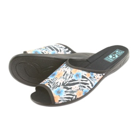 Pantuflas zebra Adanex 23877 para mujer blanco negro azul naranja 4 Pantuflas zebra Adanex 23877 para mujer blanco negro azul naranja 4