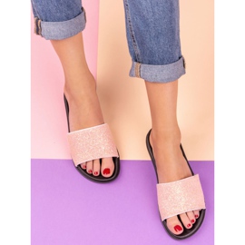 Zapatillas con purpurina VINCEZA de moda rosado 8