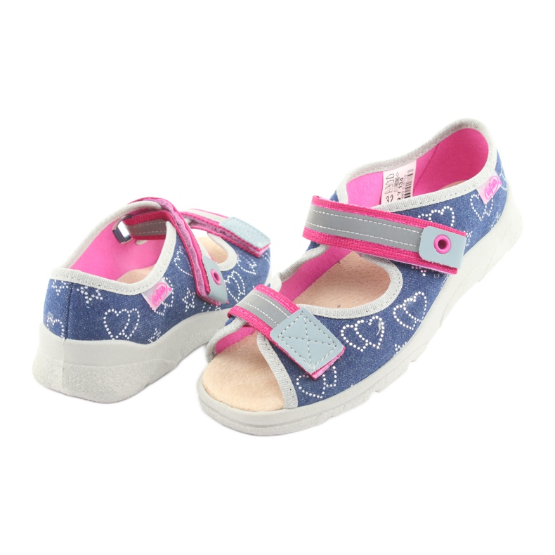 Calzado infantil befado 869Y134 gris rosa azul marino 4