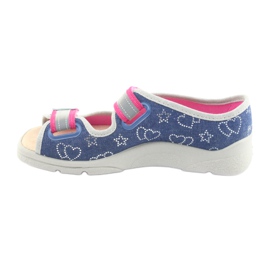 Calzado infantil befado 869Y134 gris rosado azul marino 2