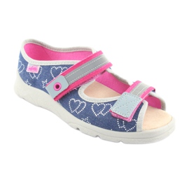 Calzado infantil befado 869Y134 gris rosado azul marino 1