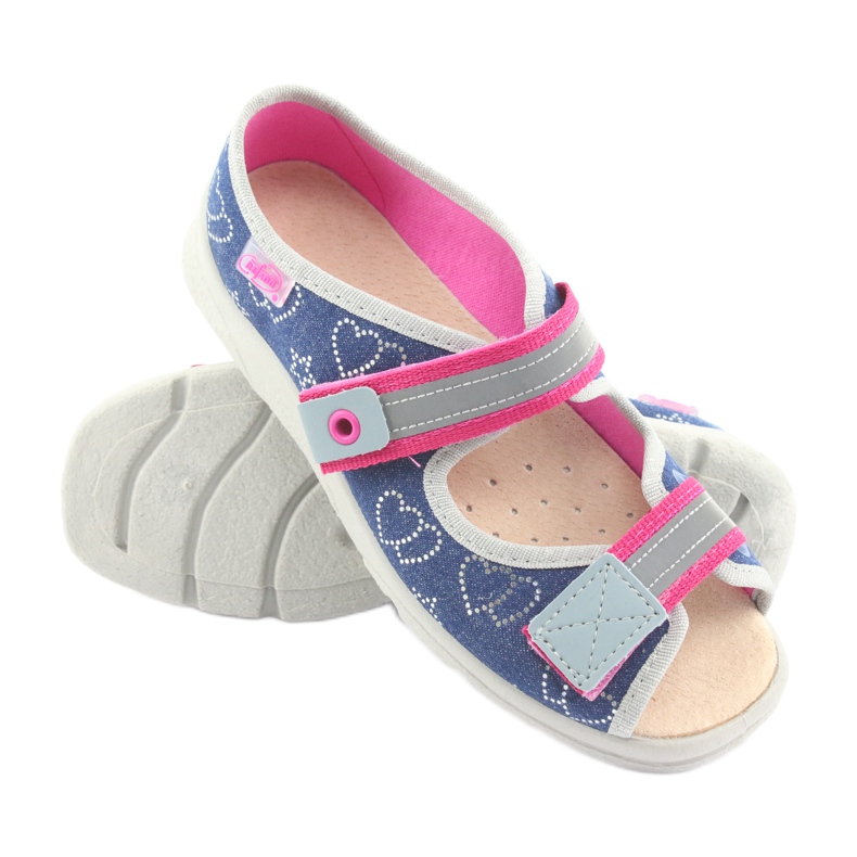 Calzado infantil befado 869Y134 gris rosa azul marino 3