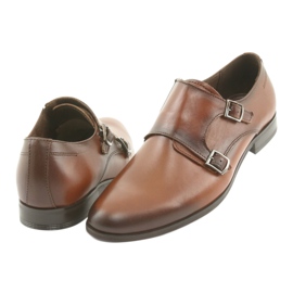 Tur Zapatos formales Monki de piel con hebilla marrón 4
