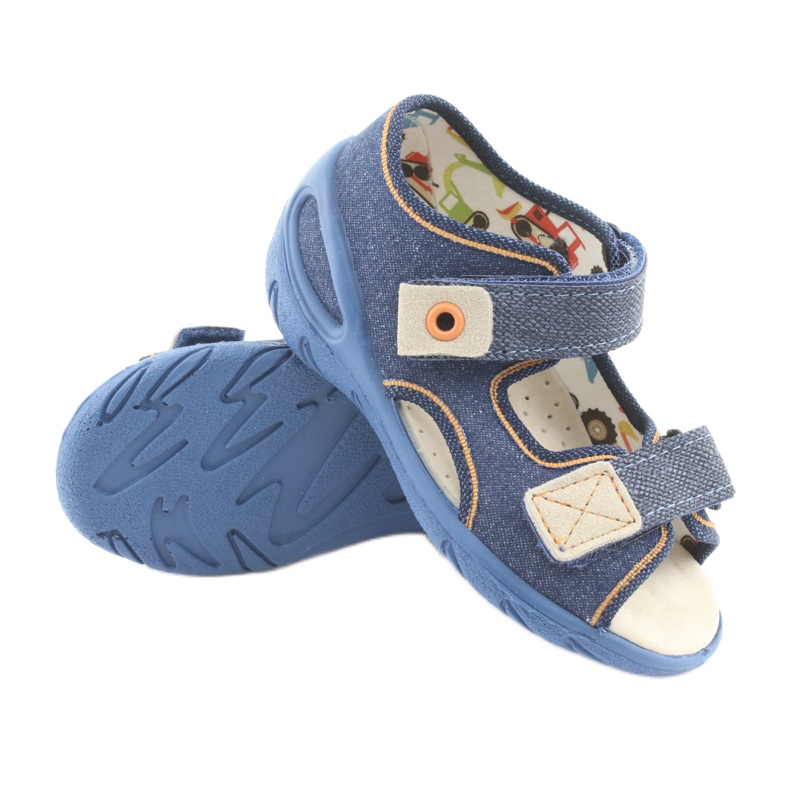 Calzado infantil befado pu 065P126 marrón azul marino 3