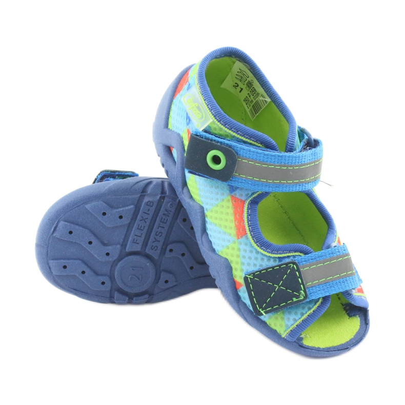 Zapatillas Befado 250P059 azul, verde naranja 3