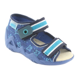 Calzado infantil befado 350P004 azul marino azul verde 1