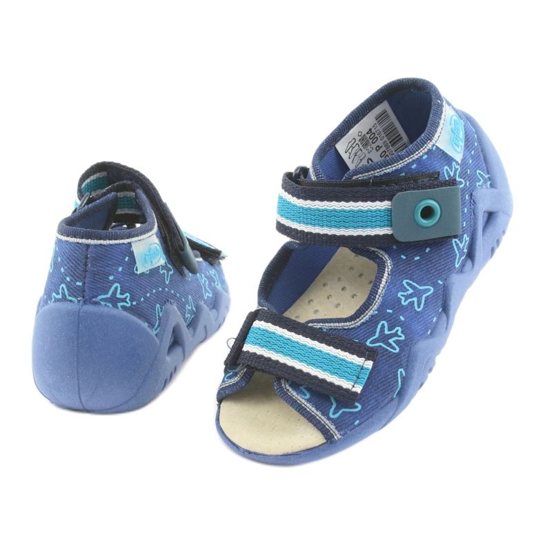 Calzado infantil befado 350P004 azul marino azul verde 4
