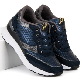 Kylie Zapatos Azul Marino Con Un Patrón 1 Kylie Zapatos Azul Marino Con Un Patrón 1