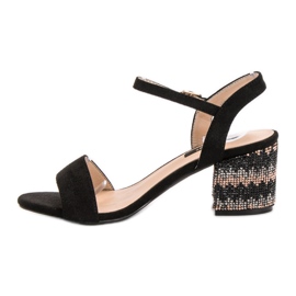 SDS Sandalias en una barra negro 3