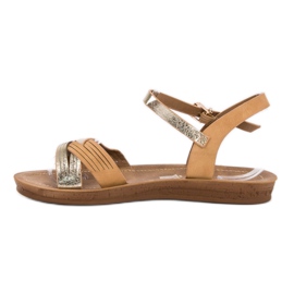 SHELOVET Sandalias cómodas marrón 1