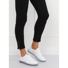 Zapatillas de mujer blancas y azules 2B9XX923 BLANCO / AZUL 2
