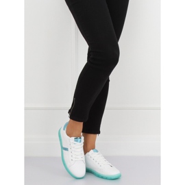 Zapatillas de mujer blancas y verdes 2B9XX923 BLANCO / VERDE 2