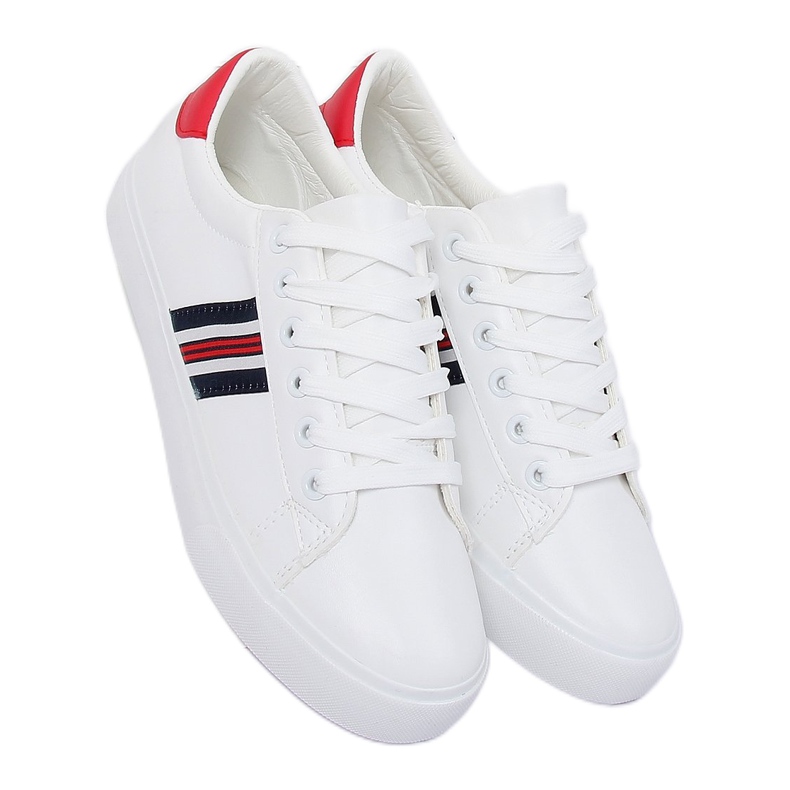 Zapatillas de mujer blancas y rojas BL158P Red blanco 1 Zapatillas de mujer blancas y rojas BL158P Red blanco 1