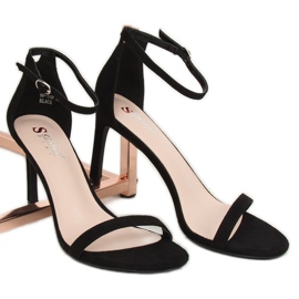 Sandalias negras de tacón alto NF-31P Negro 1