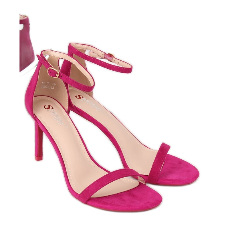 Sandalias fucsia con tacón alto NF-31P Fucsia rosado 1 Sandalias fucsia con tacón alto NF-31P Fucsia rosado 1