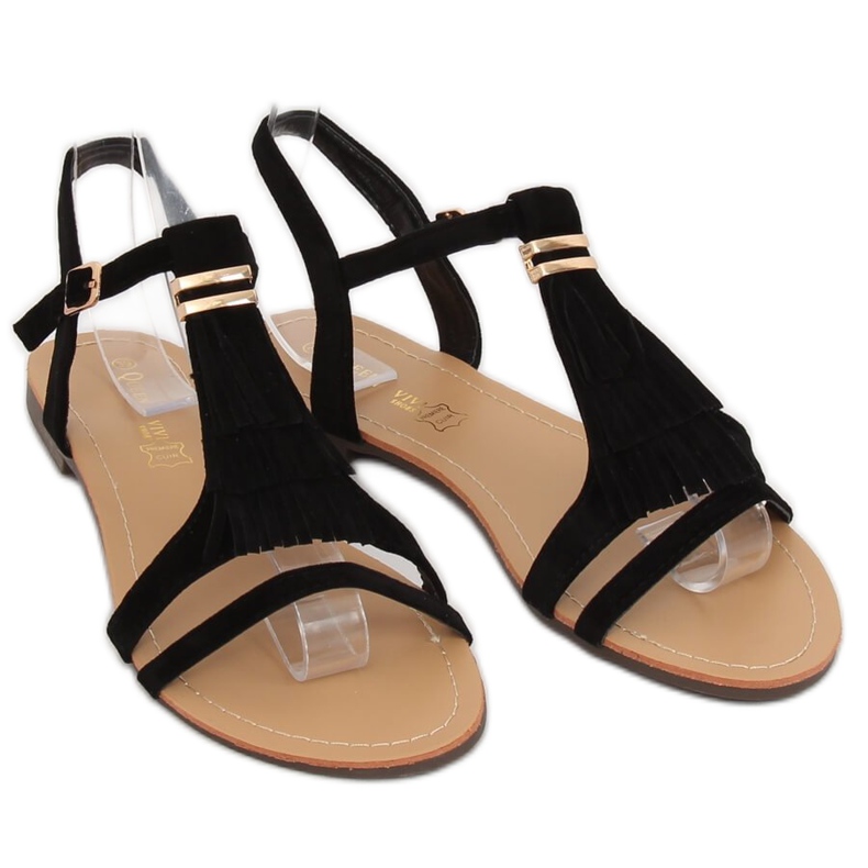 Sandalias de mujer negras 1-51 Negra negro 2