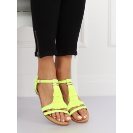 Sandalias mujer amarillo 1-51 Verde 1