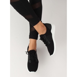 Negro 7771-Y Zapatillas deportivas negras 1