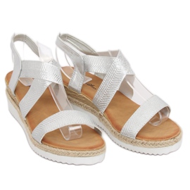 Sandalias plateadas para mujer S81 Silver gris 3