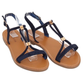 Sandalias azul marino para mujer L520 Azul 3