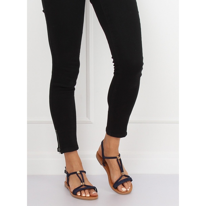 Sandalias azul marino para mujer L520 Azul 2