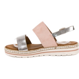 SHELOVET Sandalias cómodas rosado 1
