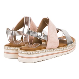 SHELOVET Sandalias cómodas rosado 2 SHELOVET Sandalias cómodas rosado 2