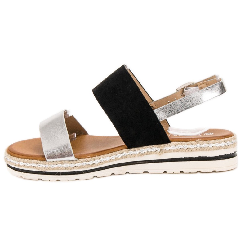 SHELOVET Sandalias cómodas negro gris 1