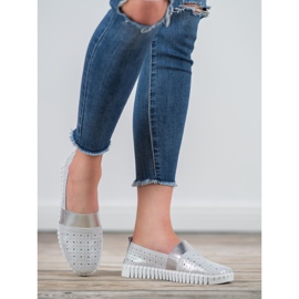 Filippo Zapatos sin cordones con purpurina gris 3