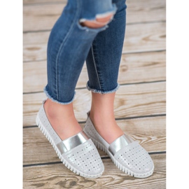 Filippo Zapatos sin cordones con purpurina gris 2