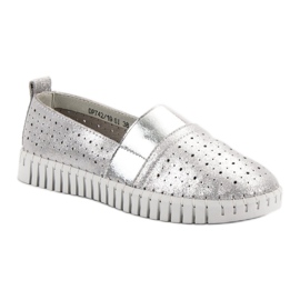 Filippo Zapatos sin cordones con purpurina gris 5