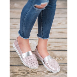 Filippo Zapatos sin cordones con purpurina rosado 2