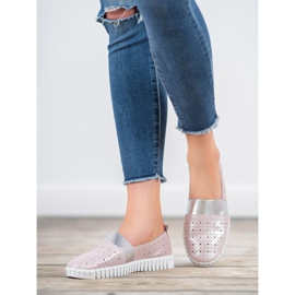 Filippo Zapatos sin cordones con purpurina rosado 1