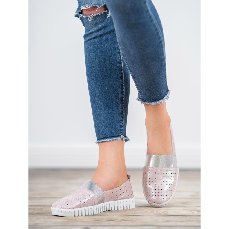 Filippo Zapatos sin cordones con purpurina rosa 1